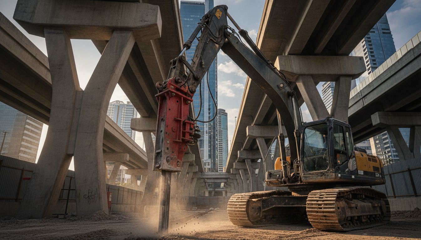 Vibrohincador para excavadora: Potencia y versatilidad en sitios confinados 2026